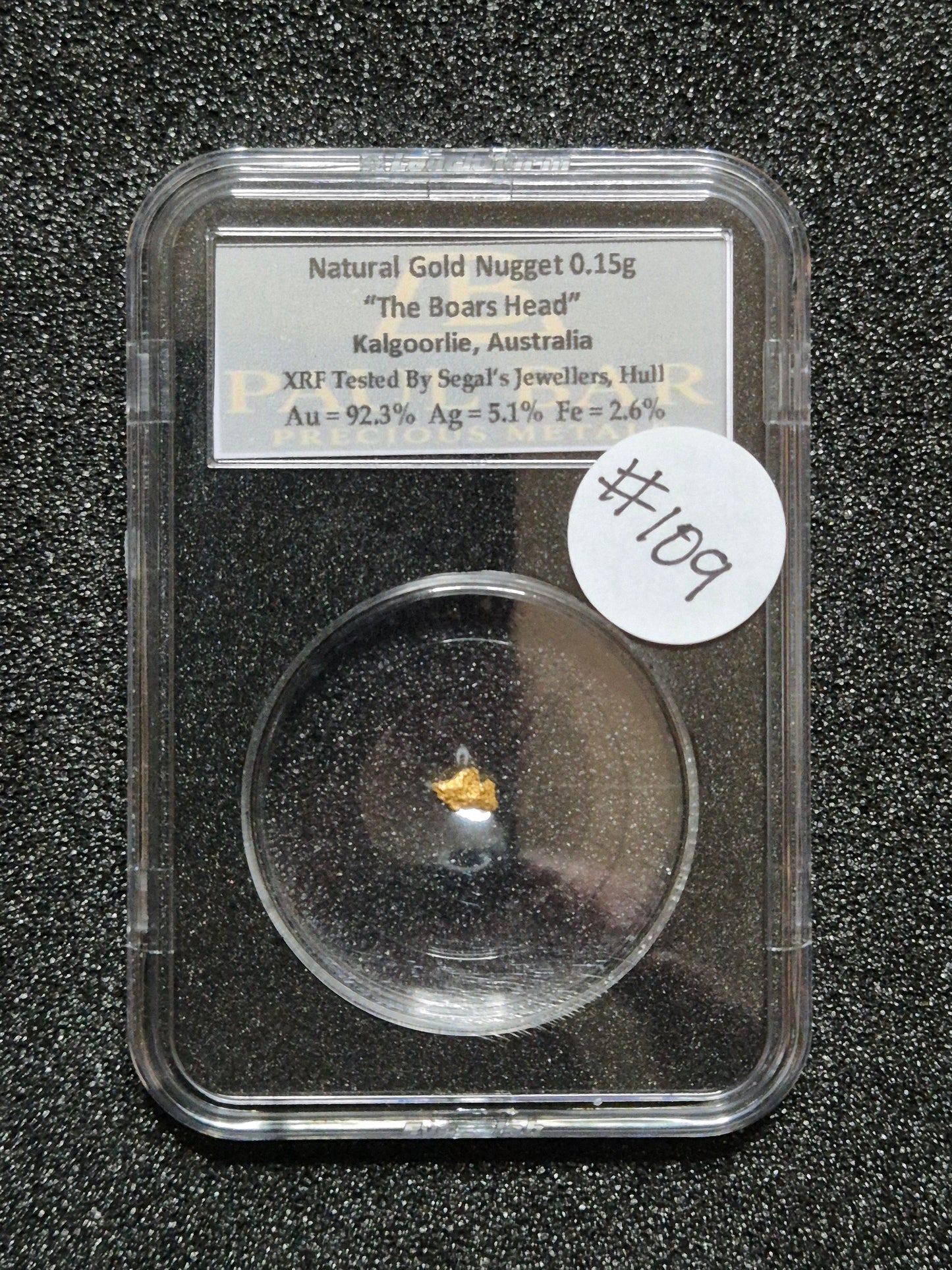 Natural Gold Nugget "The Boar's Head" - 0.15g - #109