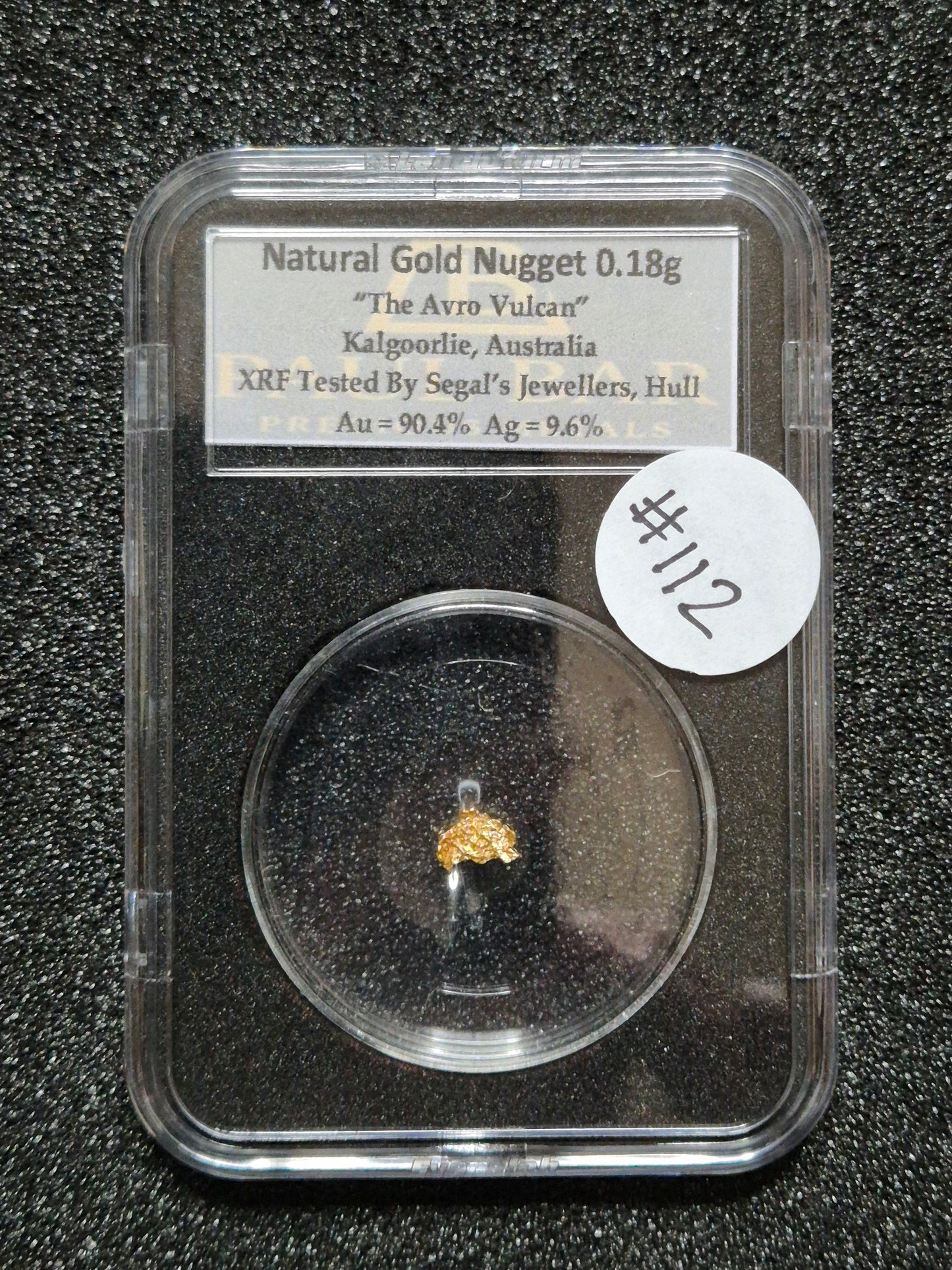 Natural Gold Nugget - 0.18g - The Avro Vulcan - #112