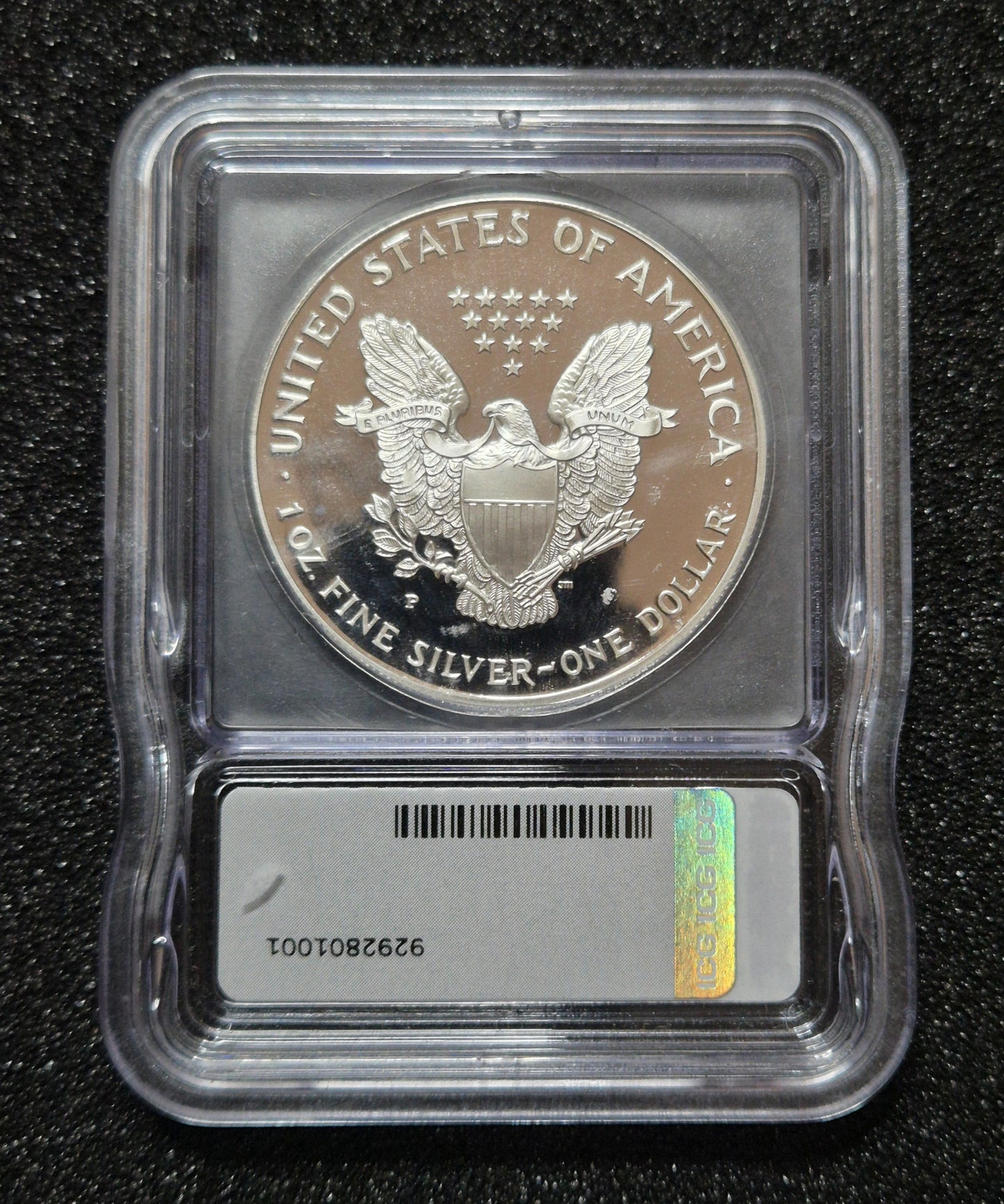 1998 P PR70 DCAM 1 oz Silver Eagle - BLACK LABEL 1 of only 249 Coins. Graded by Austin Hutto.