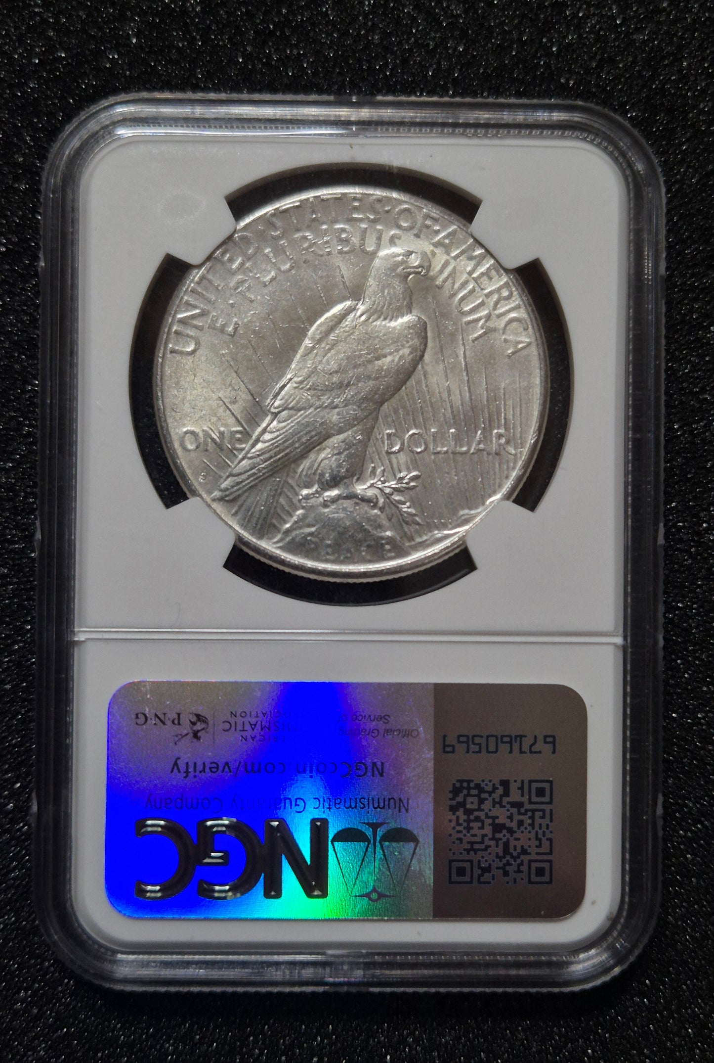 1886 Morgan Silver Dollar graded MS60 by the ANA Certification Service (note the older ANA soapbox slab).