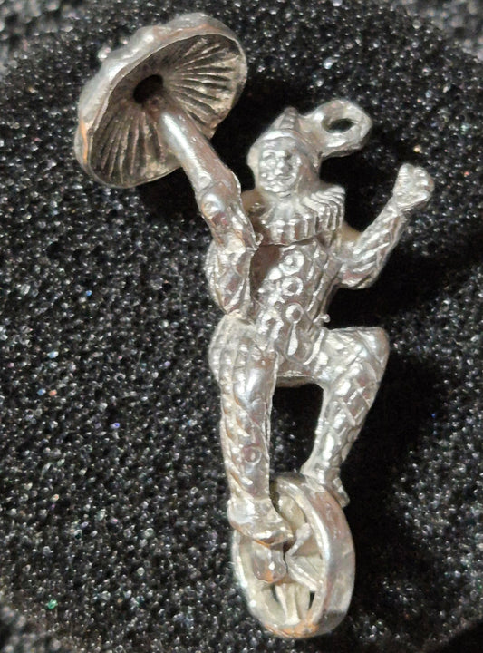 Silver Clown Charm - 925 Sterling Silver - 3.75g - S#8