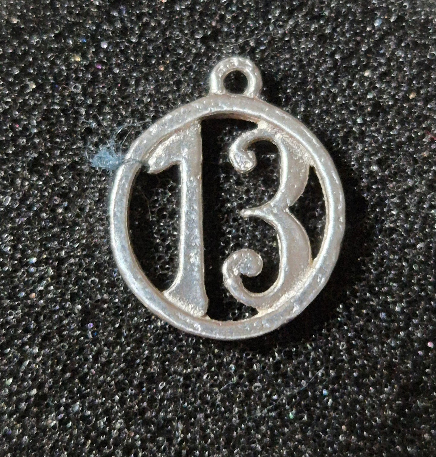 Number 13 Silver Charm - 925 Sterling Silver - 0.7g - S#10