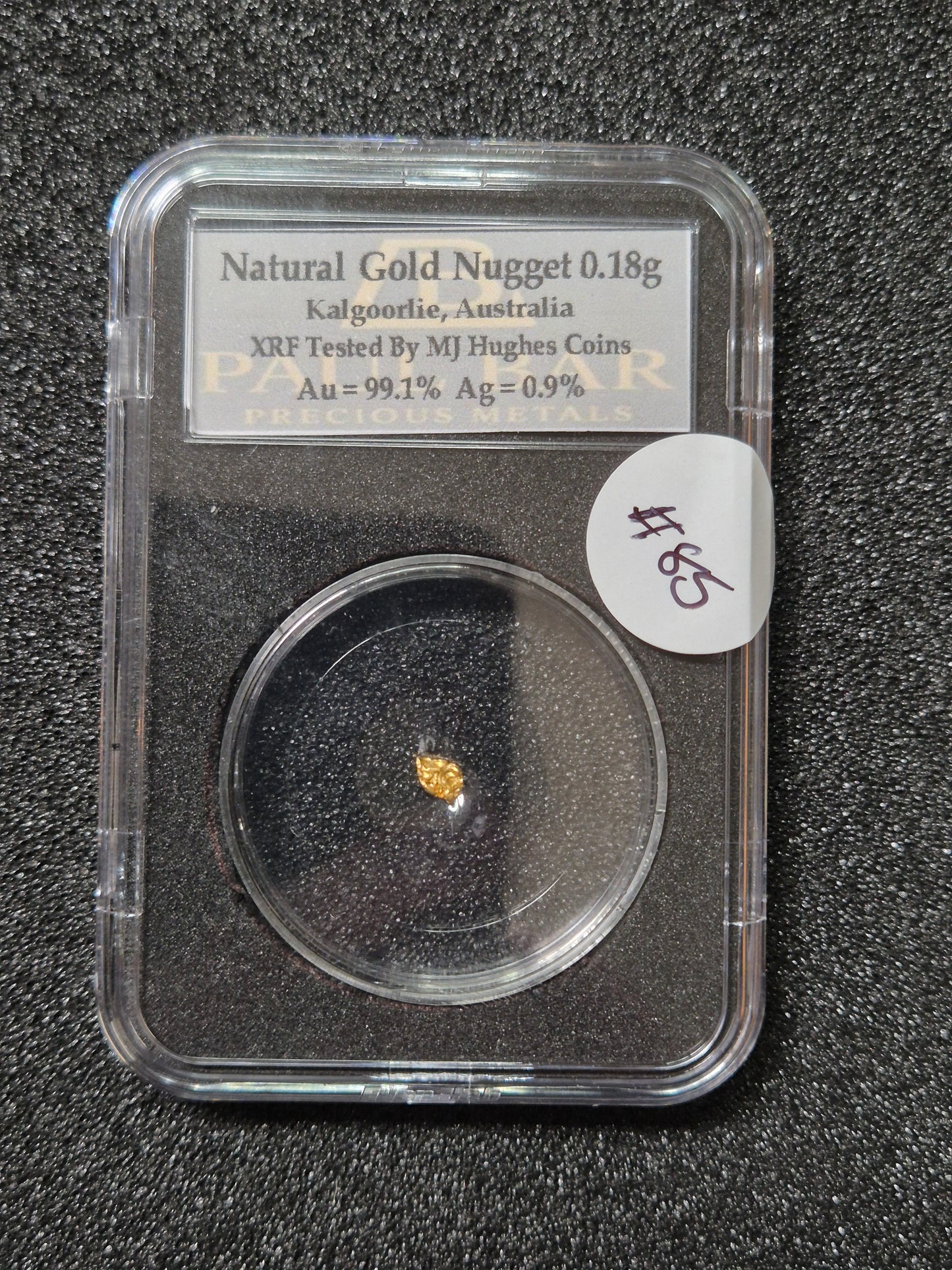 Natural Gold Nugget 0.18g  #85 XRF Tested