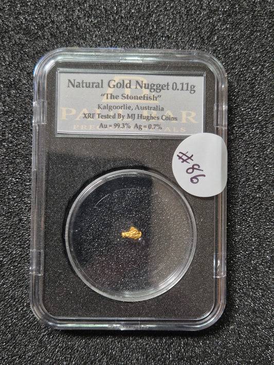 Natural Gold Nugget 0.11g - "The Stonefish" #86