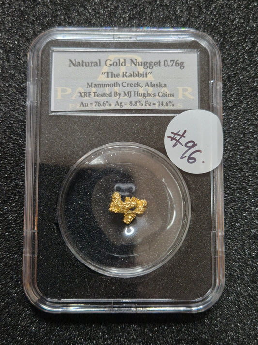Natural Gold Nugget "The Rabbit" - 0.76g #96