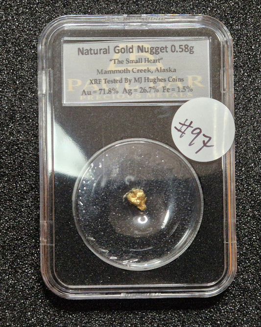 Natural Gold Nugget "The Small Heart" - 0.58g #97