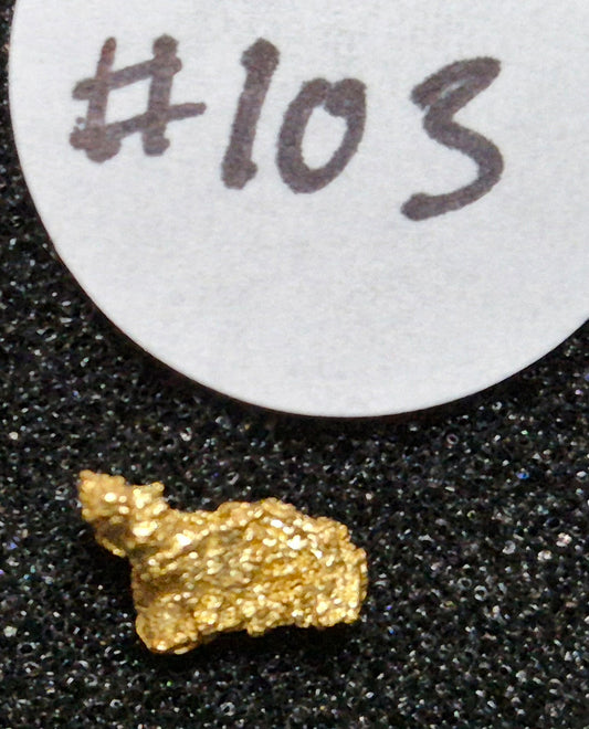 Natural Gold Nugget - 0.37g - #103