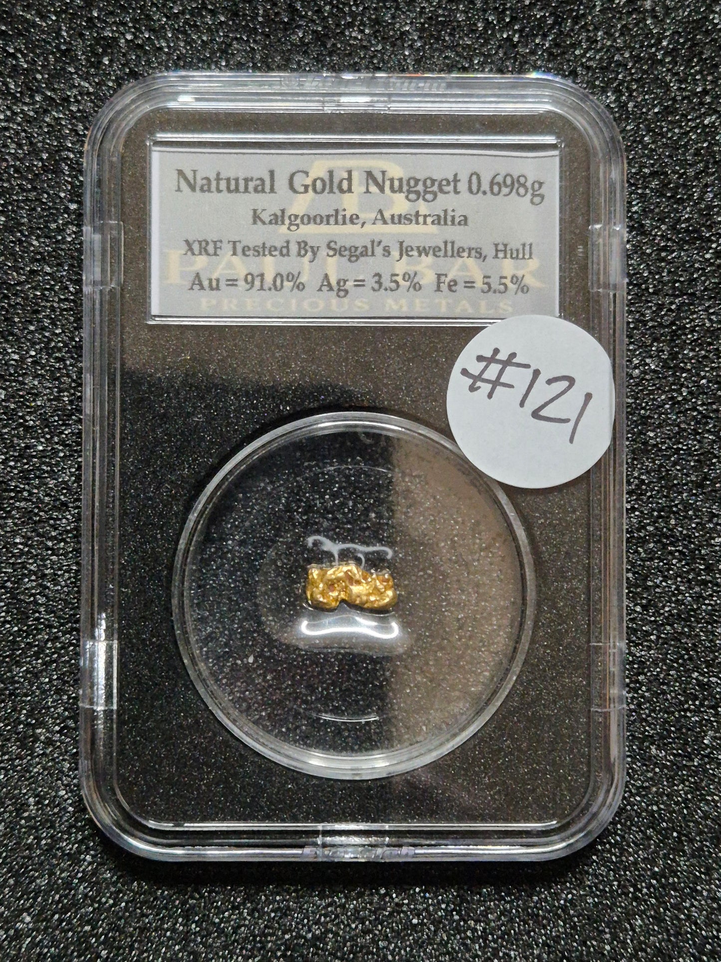 Natural Gold Nugget - 0.698g - #121