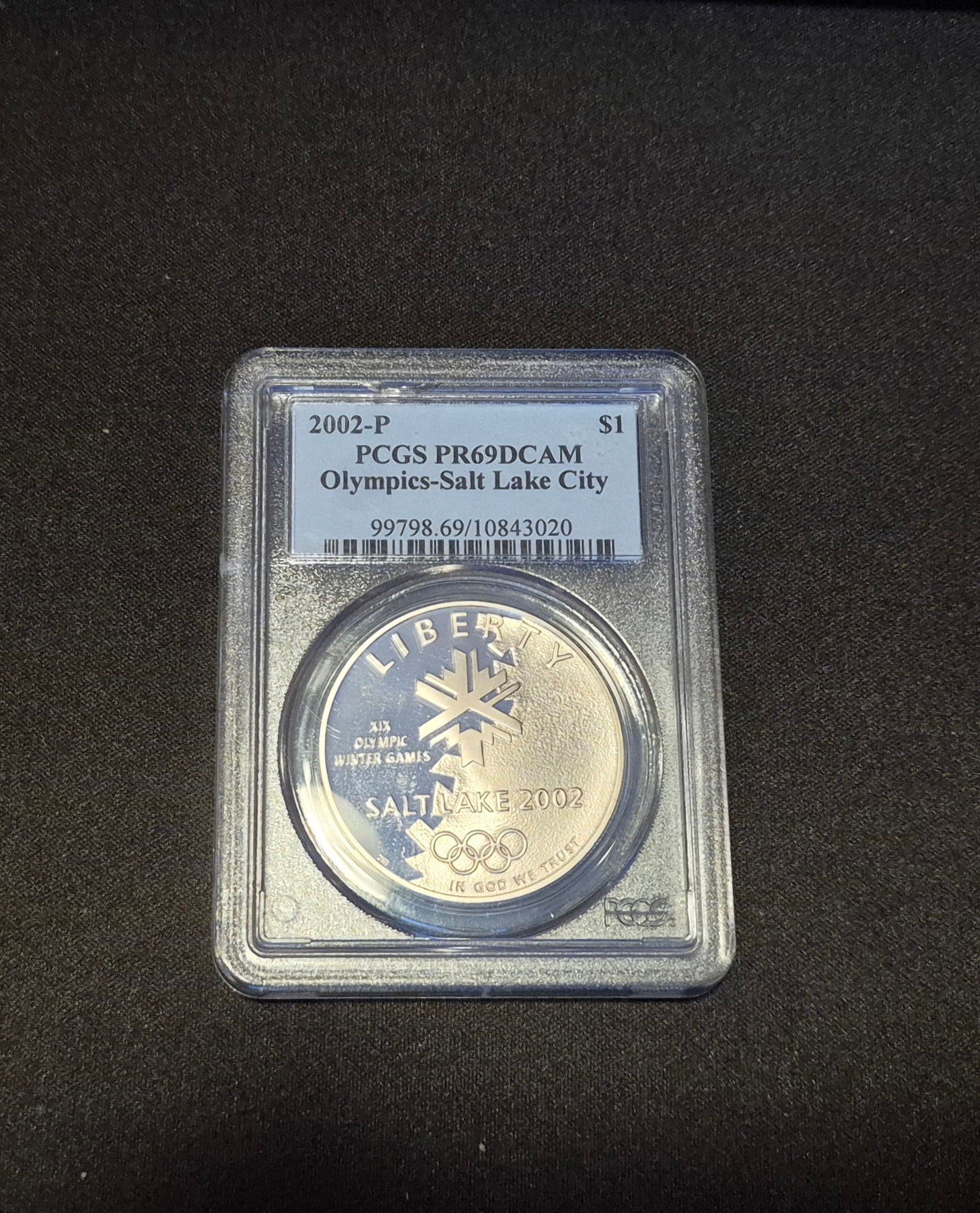 2002-P Salt Lake City Olympics Silver Dollar PCGS PR69DCAM image 0