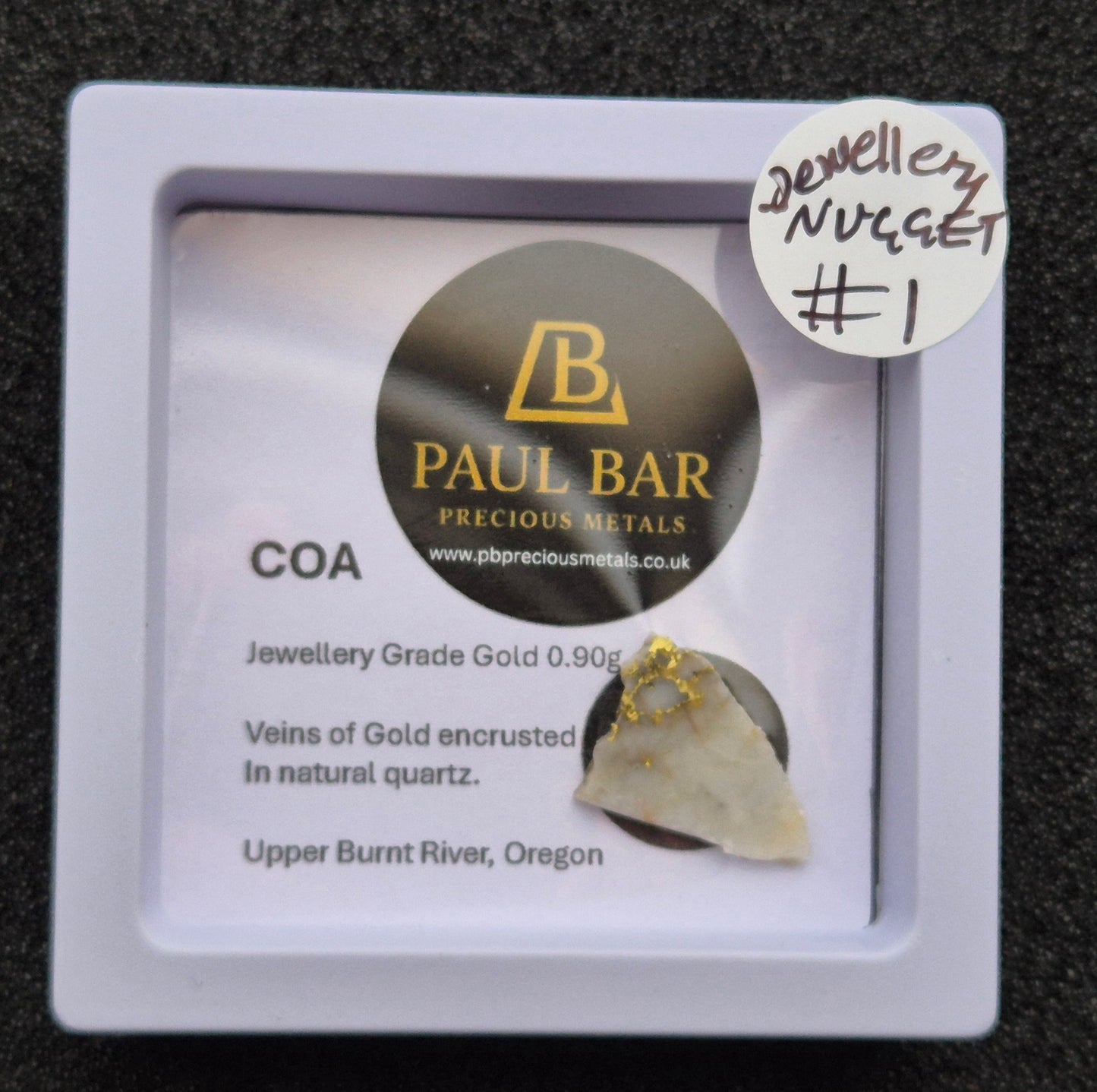 Natural Jewellery Grade Gold and Quartz 0.90g image 0