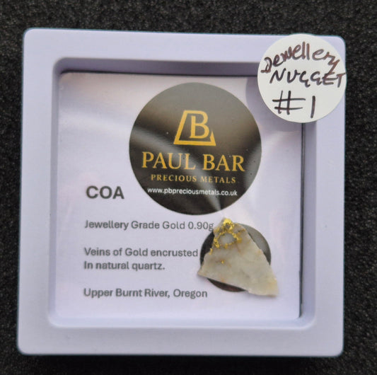 Natural Jewellery Grade Gold and Quartz 0.90g image 0