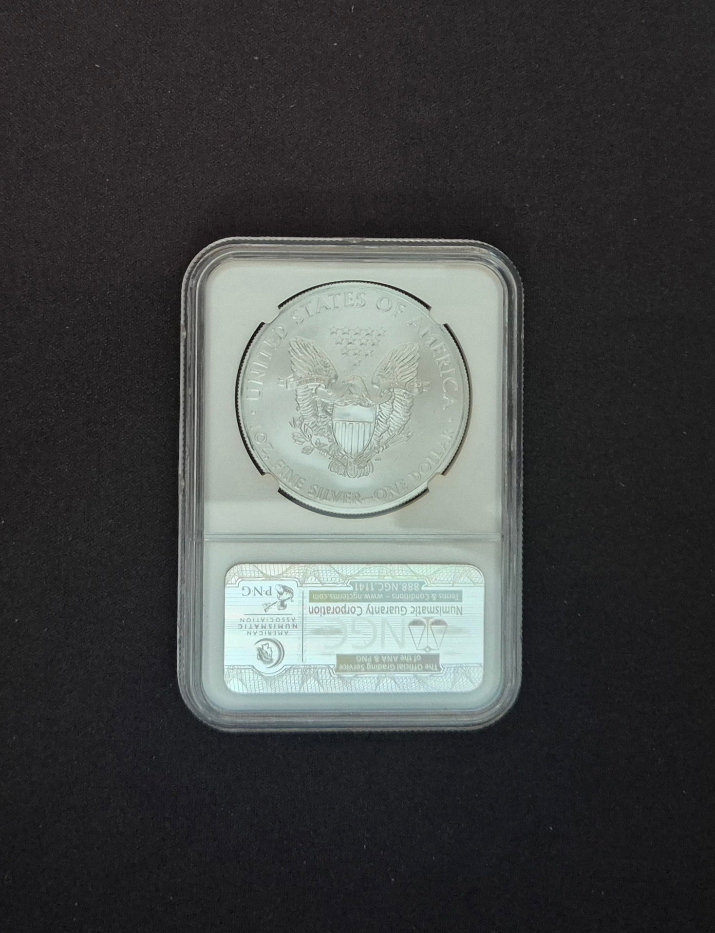 2013 American 1 oz Silver Eagle coin, graded MS 69 labeled as "Early Releases. image 1