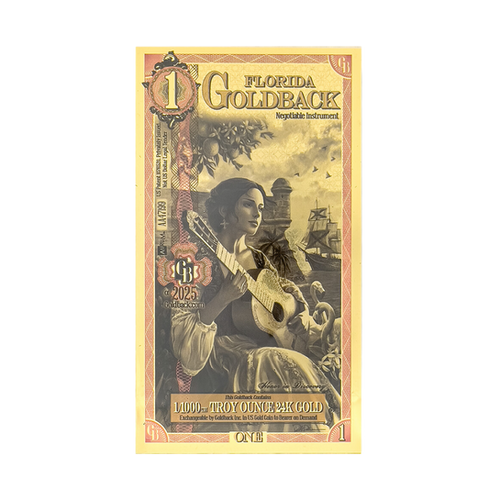 Florida 1 Goldback Note 1/1000 oz 24k (ALPHA) | Paul Bar Precious Metals