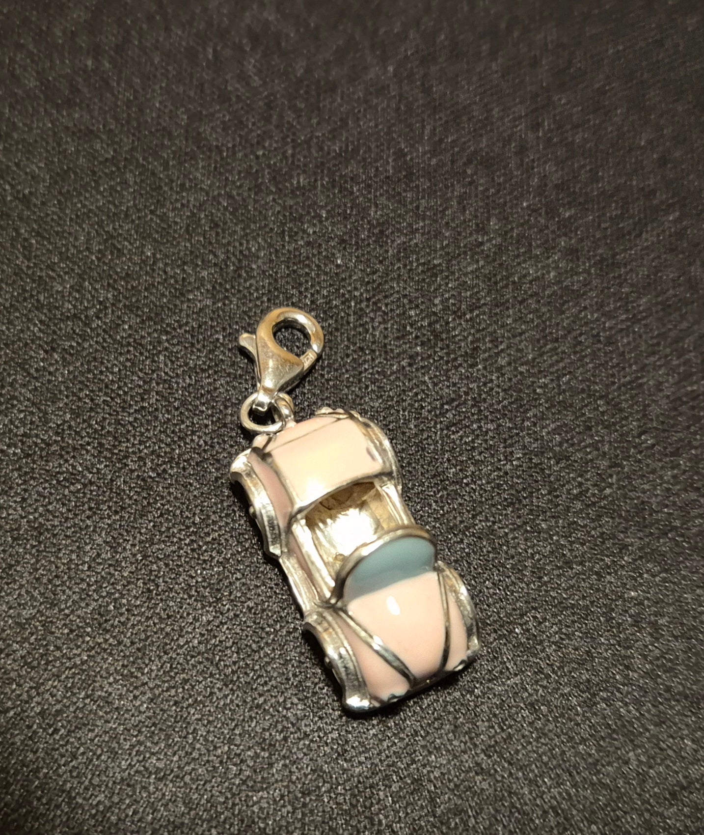 Sterling Silver Pink Car Charm