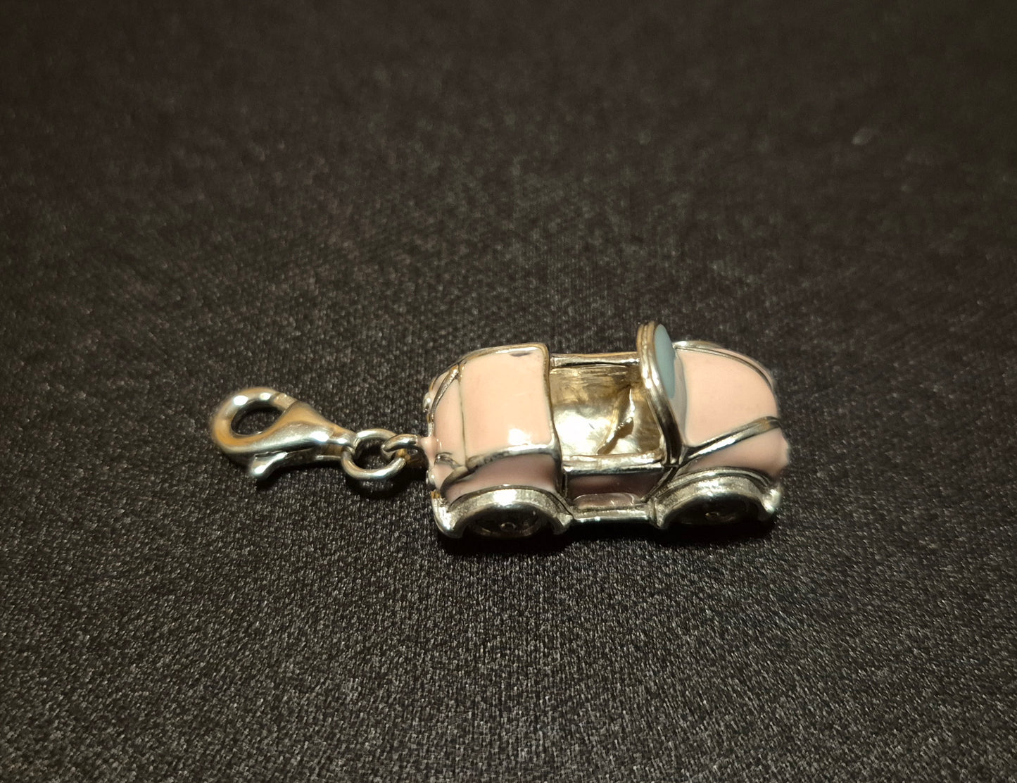Sterling Silver Pink Car Charm